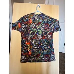 Black Canyon Outfitters Mens Large Psychedelic Skull All Over Print LG
